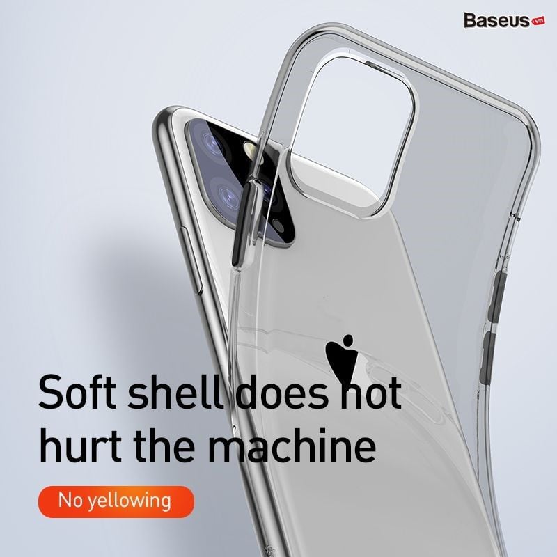  Ốp lưng trong suốt có dây đeo tay chống rớt Baseus Transparent Key Phone Case cho iPhone 11 Series ( TPU Soft Silicone, Dirt-resistant, Prevent Dropping Case) 