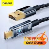  Cáp Sạc Tự Ngắt Siêu Nhanh Baseus Explorer Series Gen2 Auto Power-Off 100W (USB to Type-C, Fast Charging  Data Cable) 