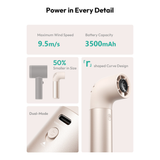  Quạt Cầm Tay AECOOLY Aero 3500mAh (15H, 5 Speed Settings, LED Digital Display, 16500RPM) 