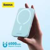  Pin Sạc Dự Phòng Không Dây Tích Hợp Nam Châm Baseus Magnetic Wireless Charging Power bank 6000mAh 20W (With Baseus Xiaobai series Cable Type-C to Type-C 60W(20V/3A) 50cm) 