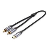  Cáp Chuyển Đổi Âm Thanh USB C Sang 2 RCA Cho Loa Amplifier 1.5M VENTION BGUHG 