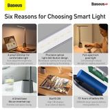  Đèn để bàn thông minh Baseus Smart Eye Series Charging Folding Reading Desk Lamp (Cảm biến ánh sáng tự động, pin sạc, 3000k - 6000k Full-Spectrum, Foldable and Rechargeable Reading Lamp) 