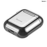  Bao Silicone chống trầy xước, có móc khoá dùng cho Airpods 1/2 Baseus Shining Hook Case (Soft TPU Case) 