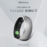  Nhẫn Thông Minh HiFuture Future Ring2 (10 Days Battery Life Daily Use, 100 Meters Waterproof, Fitness Monitoring, Personalized Health Reports, Intelligent Activity Tracking, AI-Enhanced Monitoring, TITANIUM Elegance, Seamless Connectivity) 