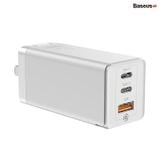  Bộ sạc nhanh đa năng thế hệ mới Baseus GaN Travel Quick Charger 65W cho Smartphone/ Tablet/ iPad/ Macbook/ Laptop (Type Cx2 + USB , PD3.0/ PPS/ QC4.0/ SCP/ FCP Multi Quick Charge Protocol, GaN Technology) 