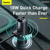  Tẩu sạc nhanh 18W tích hợp Bluetooh MP3 Baseus Energy Column Car Wireless MP3 Charger (PPS Quick Charger) 