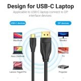  Cáp Chuyển Type-C to DisplayPort VENTION CGY 8K (8K@60Hz) 