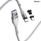  Cáp từ hỗ trợ sạc nhanh Baseus Zinc Magnetic Gen5 Safe Fast Charging Cable (USB to Lightning/ Type C/ Micro , Magnetic, Dustproof, Quick charge and Data Cable) 
