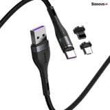  Cáp từ hỗ trợ sạc nhanh Baseus Zinc Magnetic Gen5 Safe Fast Charging Cable (USB to Lightning/ Type C/ Micro , Magnetic, Dustproof, Quick charge and Data Cable) 