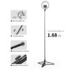  Gậy chụp hình tích hợp Tripod và Đèn USAMS ZB241 Portable Live Show LED Ring Light Selfie Stick With Tripod (Max Height: 1.68m) 