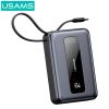  Pin Dự Phòng USAMS CD243 20000mAh 65W (Digital Display, 3-Port, With Built-in Type-C Cable, 3C Certification) 