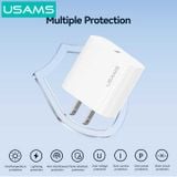  Combo Củ Sạc Nhanh USAMS CC228 20W (Kèm Cáp SJ712 30W C To Lightning 1m) 
