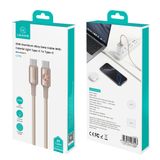  Cáp Sạc Nhanh bọc dù siều bền C to C USAMS SJ752 60W (Colorful Light, 480Mbps, 1.2m) 
