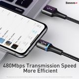  Cáp sạc vải dù siêu bền 3 đầu Baseus Halo Data 3 in 1 (USB to Type C/ Lightning/ Micro, 3.5A Fast Charging & Sync Data Cable) 