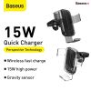  Bộ đế giữ điện thoại tích hợp sạc nhanh không dây dùng cho xe hơi Baseus Explore Wireless Charger Gravity Car Mount（15W, Wireless Quick Charger, Air Vent Car Mount) 