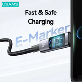  Cáp Sạc Đa Năng USAMS SJ713 60W 6in1 Digital Display (480Mbps) 