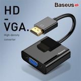  Đầu chuyển cổng HDMI sang VGA/ Audio AUX 3.5mm  Baseus HD Converter (1080p Digital HDMI Male to VGA Female Video Converter Audio Splitter for Laptop) 