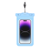  Túi Chống Nước Điện Thoại USAMS YD011 (For phones =< 7-inch, IP68, With Removable Lanyard, HD View, Double Pocket Design, High Sealability No Leakage, With Lanyard 440mm) 
