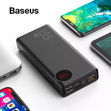  Pin dự phòng sạc nhanh Baseus Mulight PD/QC 3.0 Quick Charge cho Smartphone/ Tablet/ Macbook ( 20000mAh / 30000mAh, 18W / 33W PD  QC3.0 , 4*Port USB+ Type C in/out, LED Display) 