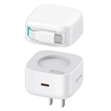  Củ Sạc Nhanh USAMS GaN Charger 35W Type C PD Fast Phone Charger Built in Quick Charge Cable 