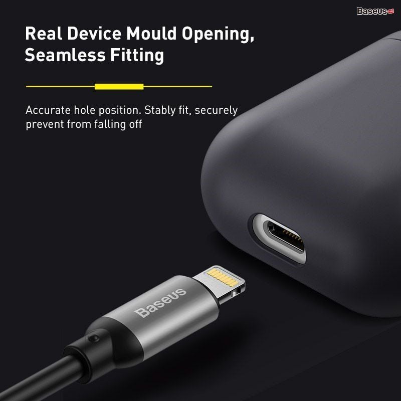  Case chống sốc có móc khoá đeo cho Airpods Baseus Let''s go Woven Label Hook Protective Case (For AirPods 1/2 Generation) 