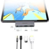  Hub chuyển đa năng 4 in1 CHOETECH M13 cho Macbook/iPAD/Surface/Laptop/SmartPhone (HUB-M13, Type C to HDMI 4K@60Hz, AUX, USB, Type C PD Fast Charge) 