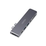  Hub chuyển và Mở rộng đa năng CHOETECH M14 7in1 Multifunctional Adapter (HUB-M14, Type C to HDMI, USB3.0x3, ThunderBolt3/ 40Gbps/ 100W, C 5Gbps, Micro SD/SD Card Reader) 