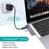  Hub chuyển và Mở rộng đa năng CHOETECH M14 7in1 Multifunctional Adapter (HUB-M14, Type C to HDMI, USB3.0x3, ThunderBolt3/ 40Gbps/ 100W, C 5Gbps, Micro SD/SD Card Reader) 