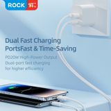  Củ Sạc Nhanh ROCK T43 Dual Port A+C PD 20W 