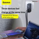  Bộ sạc nhanh đa năng Baseus GaN2 Pro Quick Charger 120W dùng cho Smartphone/ Tablet/ Macbook / Laptop (C+C+A, With C to C Cable, E-mark Chip) 