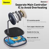  Đế giữ điện thoại magsafe kiêm sạc không dây dành cho các dòng iPhone 12 Baseus Swan 2-in-1 Wireless Magnetic Charging Bracket 20W 