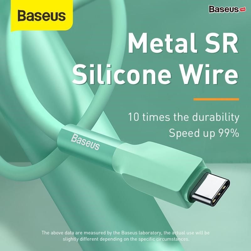  Cáp Sạc Nhanh Type-C Siêu Bền Baseus Silica Gel dùng cho Smartphone/ Tablet ( 3A, Quick Charge  Fast Data Transmission) 