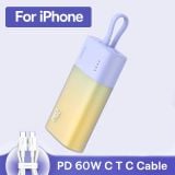  Pin Dự Phòng Sạc Nhanh Baseus Popsicle Fast Charging Power Bank IP Edition 5200mAh 20W PD, QC, AFC, FCP (With Baseus Simple wiring Type-C to Type-C 60W) 