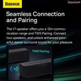  Loa Bluetooth Di Động, Chống Nước Baseus V1 Outdoor Waterproof Portable (Công Suất 20W, Kháng Nước IPX6, 3000mAh, 3EQ Mode, TWS Pairing, Super Bass Mode) 