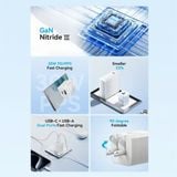  Bộ Sạc Nhanh C+A Kèm Cáp C to C VENTION FEQ 30W (GaN Charger) 