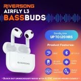  Tai Nghe Bluetooth TWS RIVERSONG Airfly L3 (Bluetooth v5.3, 5H, IPX5, ENC, Driver 13mm) 
