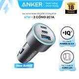  Tẩu Sạc Ô Tô 2C+1A ANKER A2731 67W (ActiveShield™ 2.0, PowerIQ™ 3.0) 