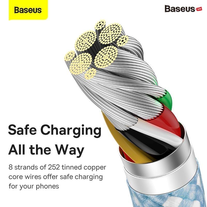  Cáp Sạc Nhanh, Vải Dù Siêu Bền Baseus Dynamic Series USB to Type-C 100W (5A/20V, ABS+ High Density Braided Wire, Fast Charging Data Cable) 