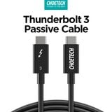  Cáp C to C xuất Video 5K CHOETECH A3009 Thunberbolt3 Passive Cable (0.8m/2.6ft Type C to Type C, 40Gbps, PD100W, 5K@60Hz Thunderbolt 3 Passive Cable) 