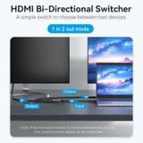  Bộ chuyển đổi 2-Port HDMI Bi-Direction 4K VENTION AKO (2 chiều, 2in - 1out / 1in - 2out, 4K@60Hz) 