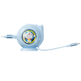  Cáp Dây Rút Đa Năng C to C+Lightning ROCK Doraemon 100W (1.5m, 360° Rotation, 480Mbps, Retractable Data Cable) 
