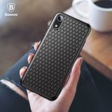  Ốp lưng chống sốc, tản nhiệt Baseus Luxury Weaving Case cho iPhone XS/ XR/ XS Max (Ultra Thin Soft TPU Silicone) 