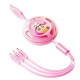  Cáp Sạc Dây Rút 3-In-1 ROCK Crayon Shinchan USB to L+M+C 3.5A (480Mbps, Retractable Cable, 1.1M) 