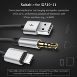  Cáp chuyển cổng Lightning sang Audio AUX 3.5mm + USB Baseus L34 cho iPhone/ iPad (Lightning 8 Pin to 3.5mm USB Audio Cord) 