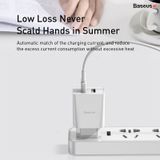  Combo cốc sạc và cáp sạc Baseus Speed Mini Dual U Travel Charger 10.5W Black Charging Sets (With Mini White Cable USB For iP 2.4A 1m) 