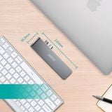  Hub chuyển và Mở rộng đa năng CHOETECH M14 7in1 Multifunctional Adapter (HUB-M14, Type C to HDMI, USB3.0x3, ThunderBolt3/ 40Gbps/ 100W, C 5Gbps, Micro SD/SD Card Reader) 