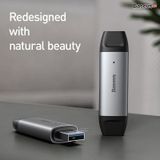  Đầu đọc thẻ nhớ đa năng tốc độ cao Baseus Lentil - Cabin Card Reader Space cho Smartphone/ Tablet/ Macbook/Laptop (Type C / USB3.0 , SD/TF Card, 5Gbps High speed) 