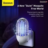  Đèn Bắt Muỗi Thông Minh, Siêu tiết kiệm điện Baseus Linlon Outlet Mosquito Lamp ( ~ 15dB, Điều Chỉnh Ánh Sáng Theo Ý Muốn, Yên Tĩnh, An Toàn Đối Với Trẻ Nhỏ) 