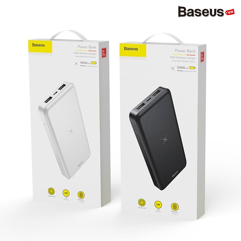 Pin sạc dự phòng không dây Baseus M36 cho iPhone/ iPad/ Samsung