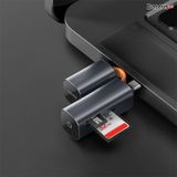  Đầu đọc thẻ nhớ đa năng cổng giao tiếp USB/ Type C Baseus Mini Cabin Card Reader cho Smartphone/ Tablet/ Macbook / Laptop (TF/SD Card Reader) 